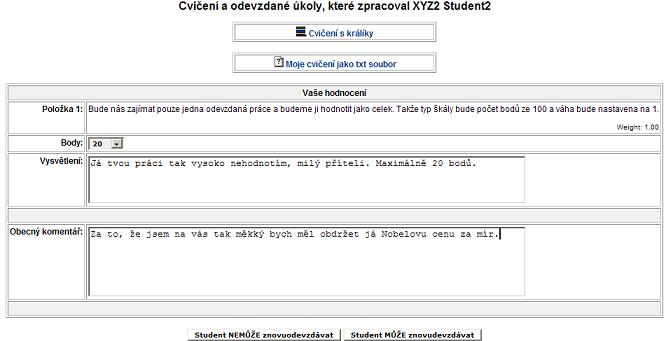 Bodovn odevzdan prce