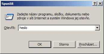 Sputn programu pro zmnu hesla v systmu Novell a zrove i CMS Moodle.